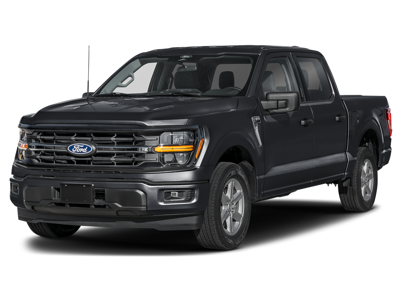 2026 Ford F-150 XLT in Agate Black Metallic — front three-quarter view