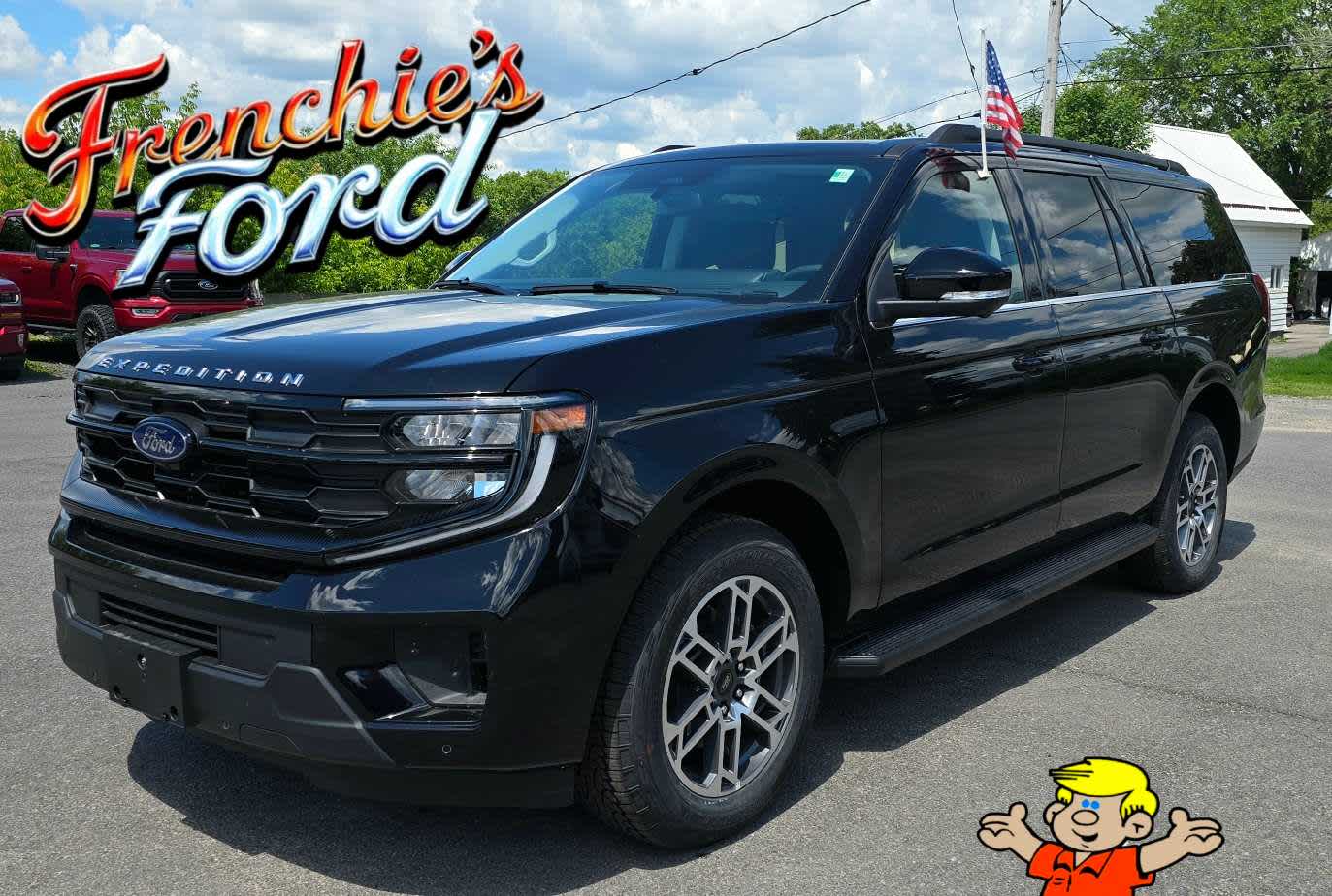 2026 Ford Expedition Max Active in Agate Black Metallic — front three-quarter view