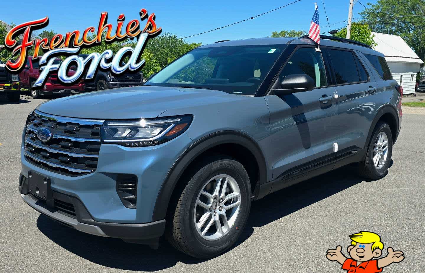2026 Ford Explorer Active w/200A Pkg in Blue — front three-quarter view