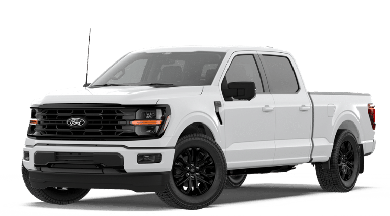 2026 Ford F-150 XLT in White — front three-quarter view